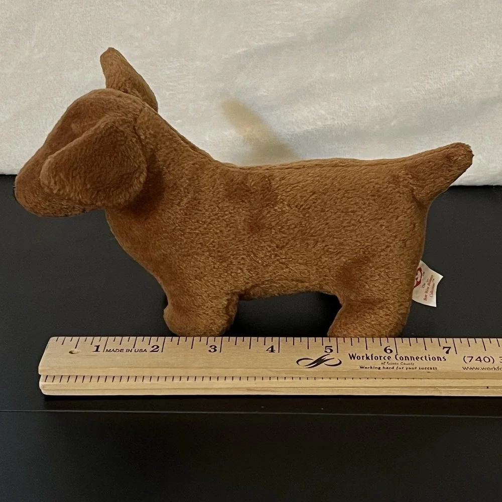 Ty Bow Wow Beanies WEENIE the Weiner Dachshund Dog 8